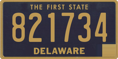DE license plate 821734