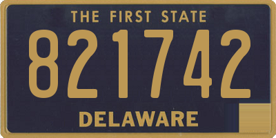 DE license plate 821742