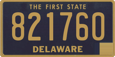 DE license plate 821760