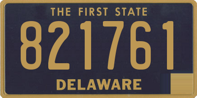 DE license plate 821761