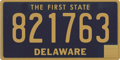 DE license plate 821763
