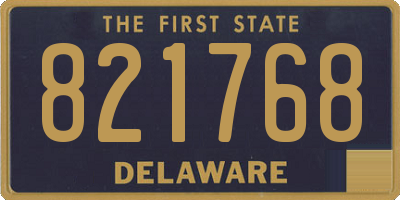 DE license plate 821768