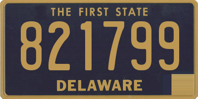 DE license plate 821799