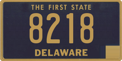 DE license plate 8218