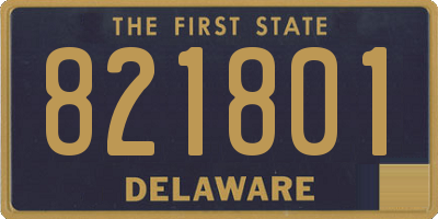 DE license plate 821801