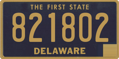 DE license plate 821802