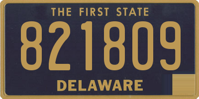 DE license plate 821809