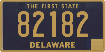 DE license plate 82182