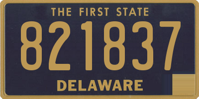 DE license plate 821837