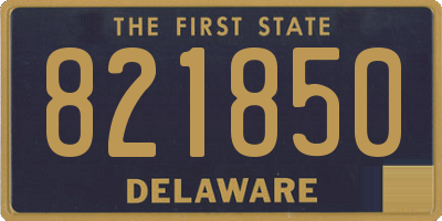 DE license plate 821850