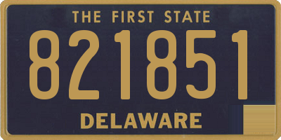 DE license plate 821851
