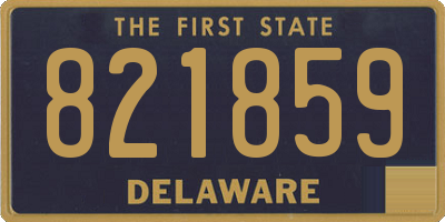 DE license plate 821859