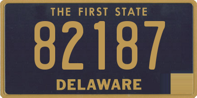 DE license plate 82187