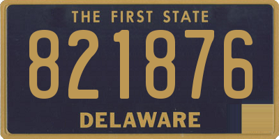 DE license plate 821876