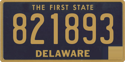 DE license plate 821893