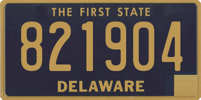 DE license plate 821904