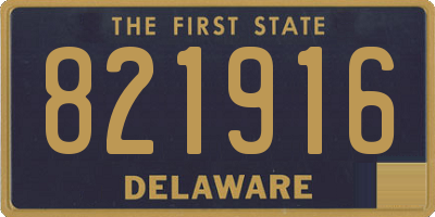 DE license plate 821916