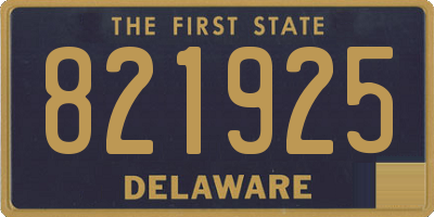 DE license plate 821925
