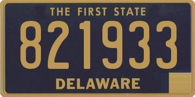 DE license plate 821933