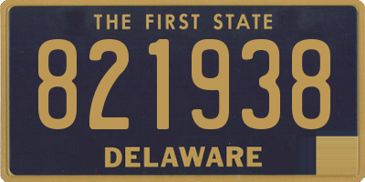 DE license plate 821938