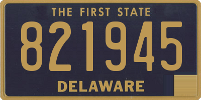 DE license plate 821945