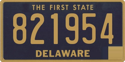 DE license plate 821954