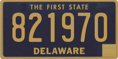 DE license plate 821970