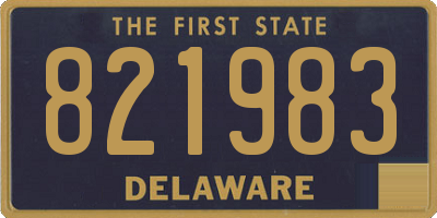 DE license plate 821983