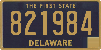 DE license plate 821984