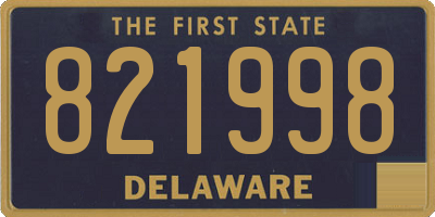 DE license plate 821998