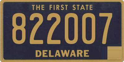 DE license plate 822007