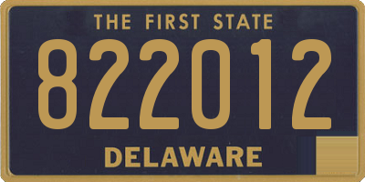 DE license plate 822012