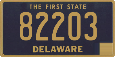 DE license plate 82203