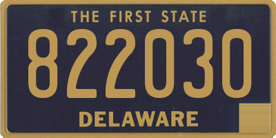 DE license plate 822030