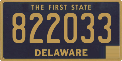 DE license plate 822033