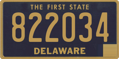 DE license plate 822034