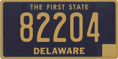 DE license plate 82204