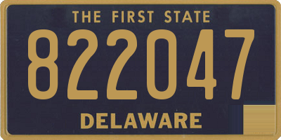 DE license plate 822047