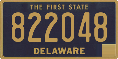 DE license plate 822048