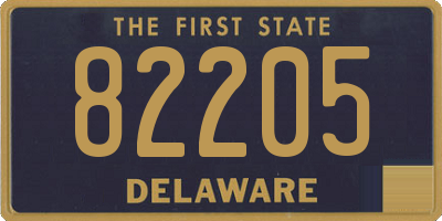 DE license plate 82205