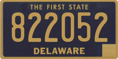 DE license plate 822052
