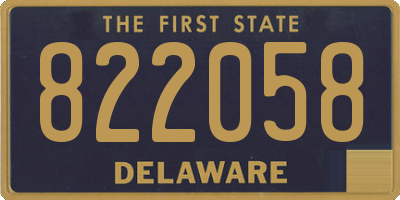 DE license plate 822058