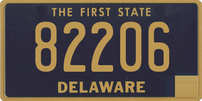 DE license plate 82206