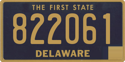 DE license plate 822061