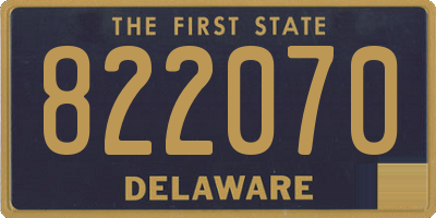 DE license plate 822070