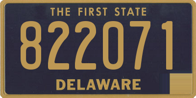 DE license plate 822071