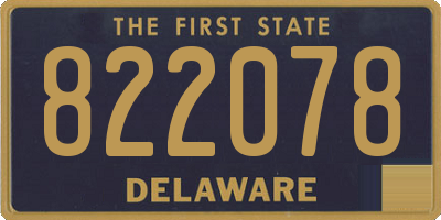 DE license plate 822078