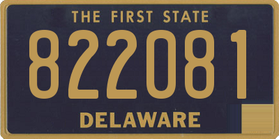 DE license plate 822081