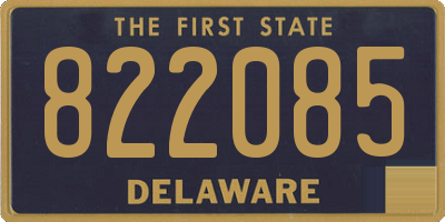 DE license plate 822085