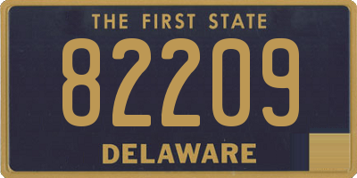 DE license plate 82209
